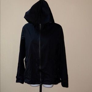Uniqlo Women's Black Hooded Utility Jacket Water and Wind Proof Women’s Size M
